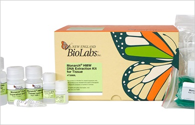 Monarch HMW DNA Extraction Kit box and components