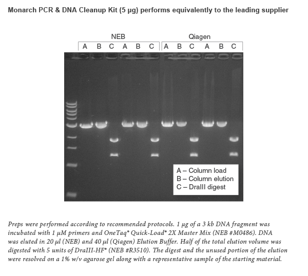 Monarch® Kits for DNA Cleanup and Gel Extraction NEB